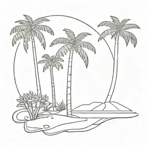 Africa With Palm Tree