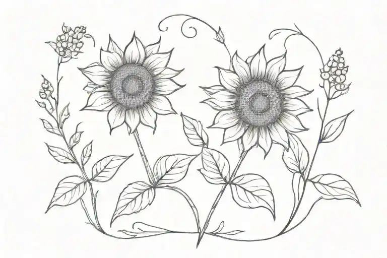 Sunflower Sunshine Intertwined