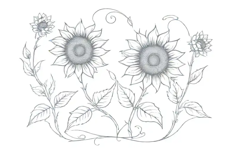 Sunflower Sunshine Intertwined