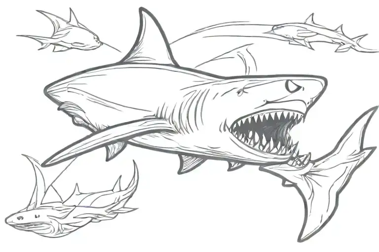 Hammer Head Shark Swimming