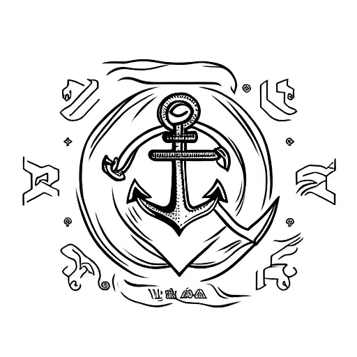 Alphabet A And V That Look Like Anchor