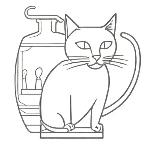 Cat With Whiskey Glass Filled