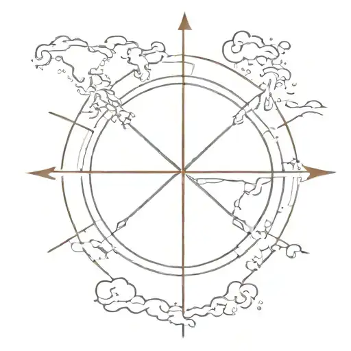 Map Compass Plane In The Sky