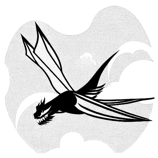 Two Dragons Flying Above A Mountain