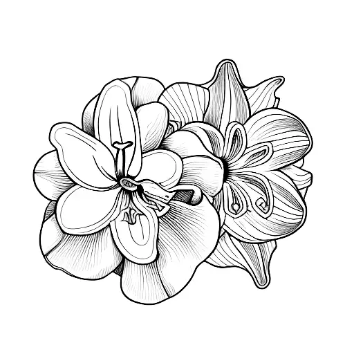 Lily And Narcissus Flower With A Quote