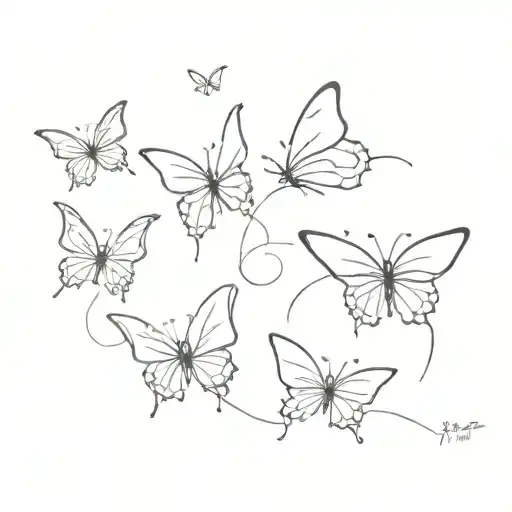 Little Butterflies On The Back