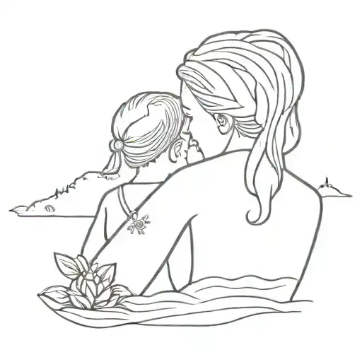 Mom And Daughter Tattoo About Croatia And Grandmother