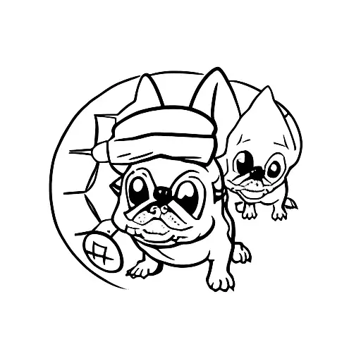 French Bulldog Mixed With Bullet Bill From Mario Cart