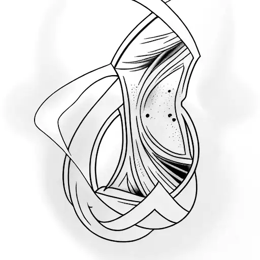 Broken Hourglass On The Bottom With Sand Escaping