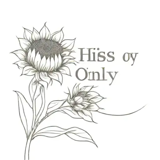 Words His Only Sunshine Sunflower Intertwined