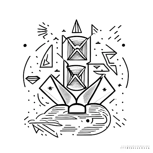 A Minimalist Tattoo Of An Open Book With The Big Dipper On The Page