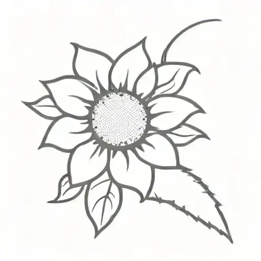 Semicolon Sunflower Blooming