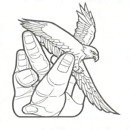 Finger Nail Polish Eagle