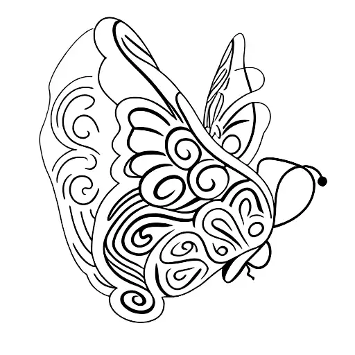 A Semicolon Transforming Into A Peaceful Butterfly