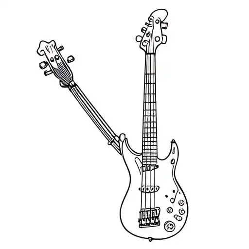 Bass Guitar And Mario