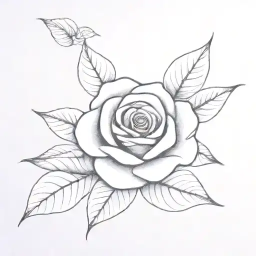 Rose Intertwined Hearts