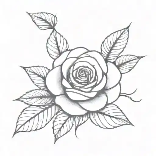 Rose Intertwined Hearts