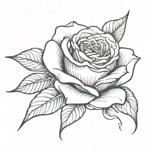 Rose Wrapped Length Wise