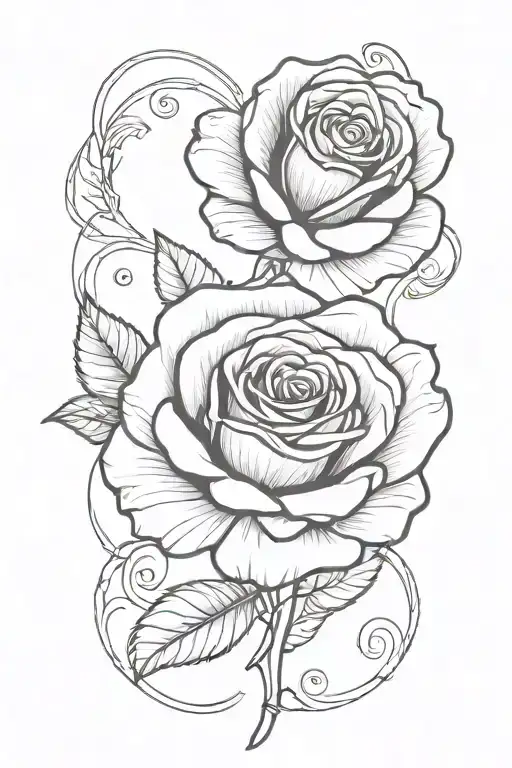 Rose Wrapped Length Wise