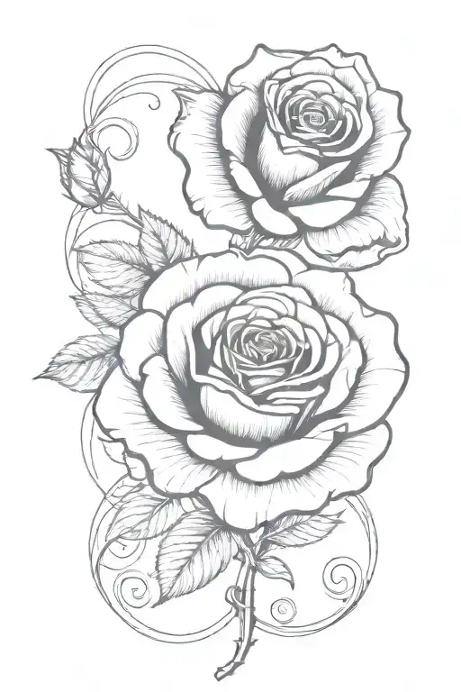 Rose Wrapped Length Wise