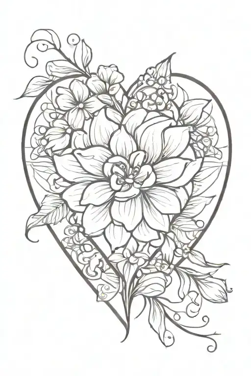 Small Flower Heart Made