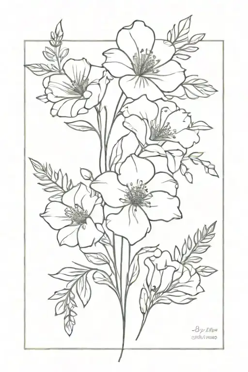 Jan June July November Birth Flower Bouquet