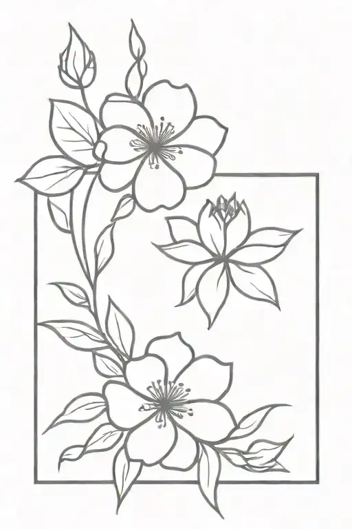 Gym And Floral Design Black