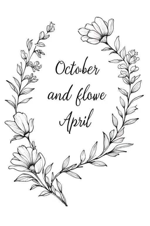 Flat Lay October And April Birth Flower