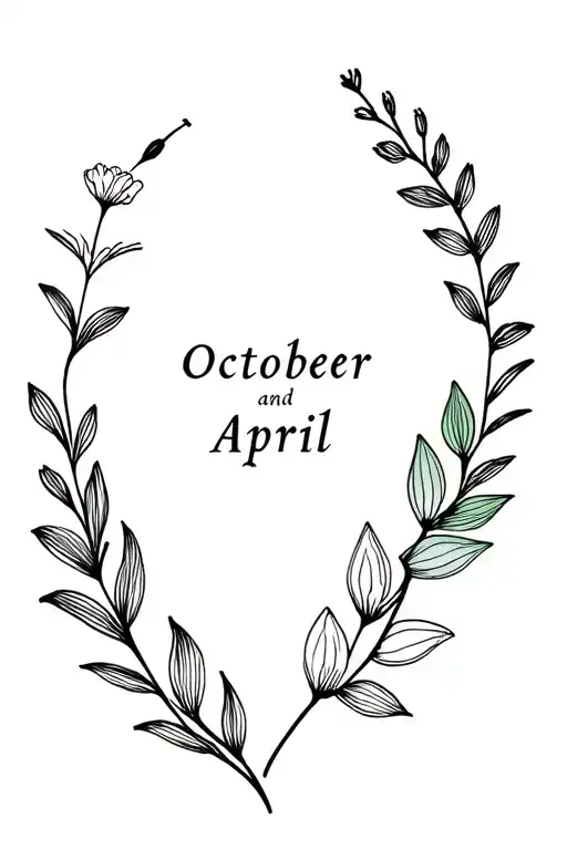 Flat Lay October And April Birth Flower