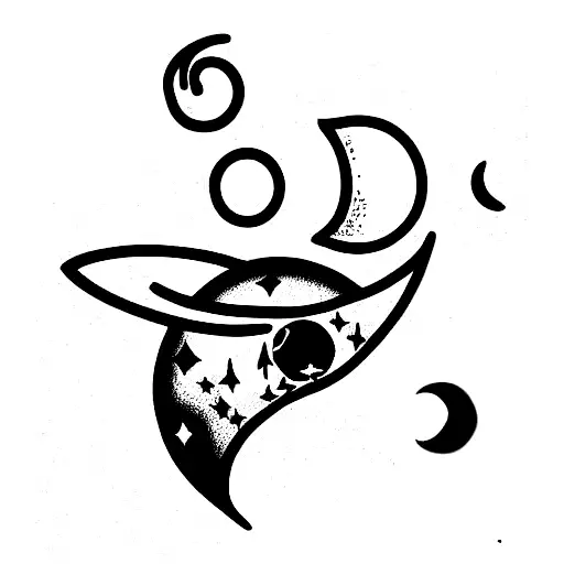 Magic Hat Or Wand With Moon