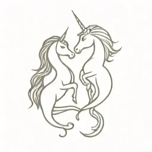 Unicorn And Mermaid