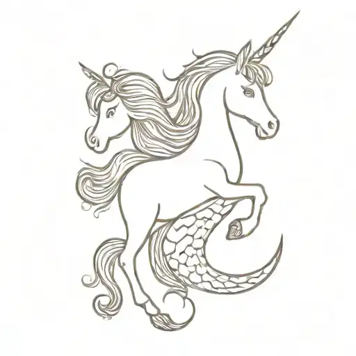 Unicorn And Mermaid