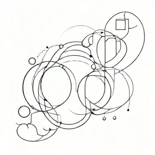 An Abstract Design With Geometric Shapes Representing Queerness And Change