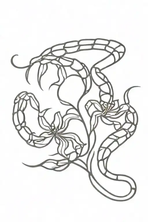 Scorpion Flowers Intertwined