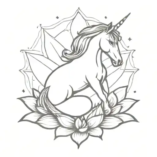 Unicorn In Lotus Position