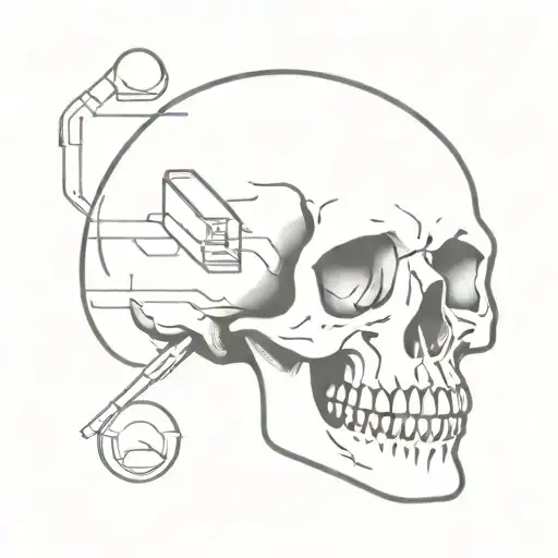 Skull And Bullet Minimalist