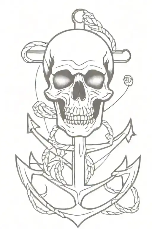 Skull Anchor Intertwined