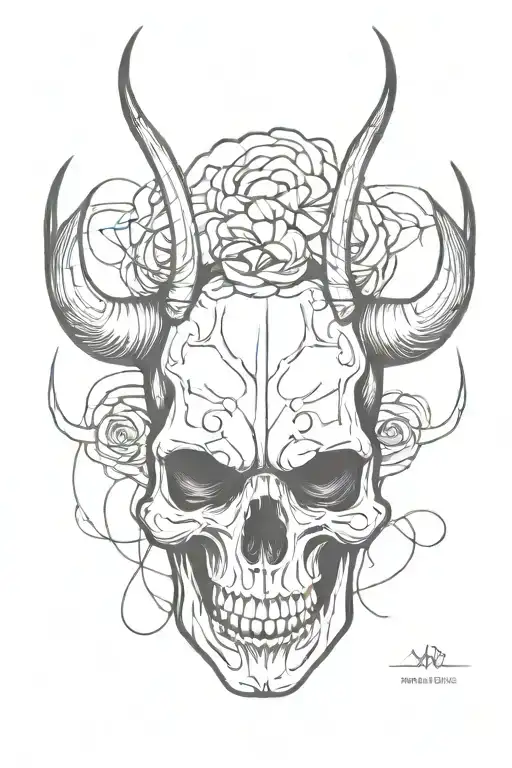 Skull With Horns