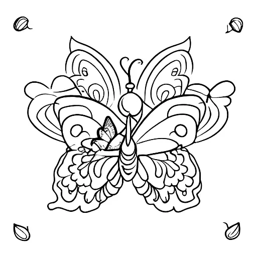 A Serene Scene Of Three Butterflies Resting On A Semicolon