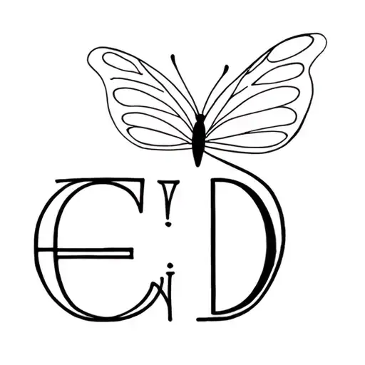 The Letters E D I E Used To Make The Shape Of A Butterfly