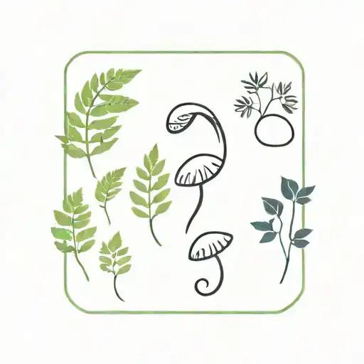 Hidden Semi Colon Ferns Mushrooms