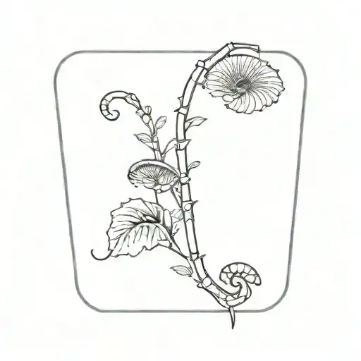 Fibonacci Hidden Semi Colon Ferns Mushrooms