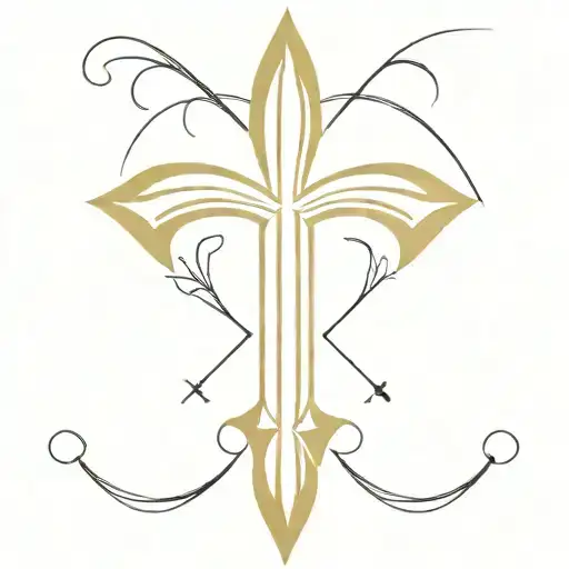 New Orleans Saints And Catholic Cross