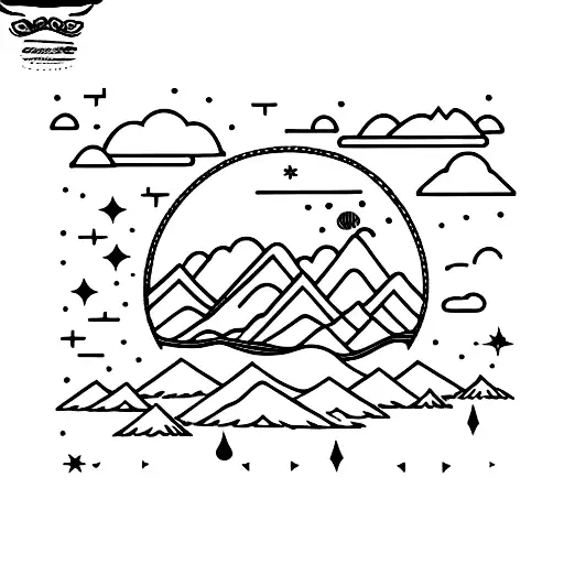 Mountains Nightsky Waterreflection Nature Monkey Armband