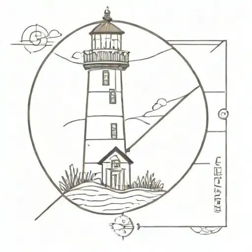 Lighthouse Inside The Compass