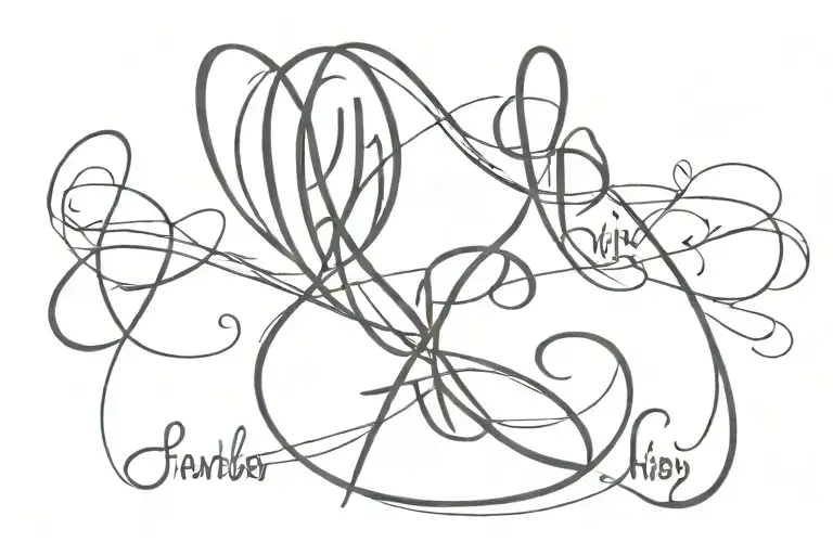 Script Font Intertwined Heathen And Hibby