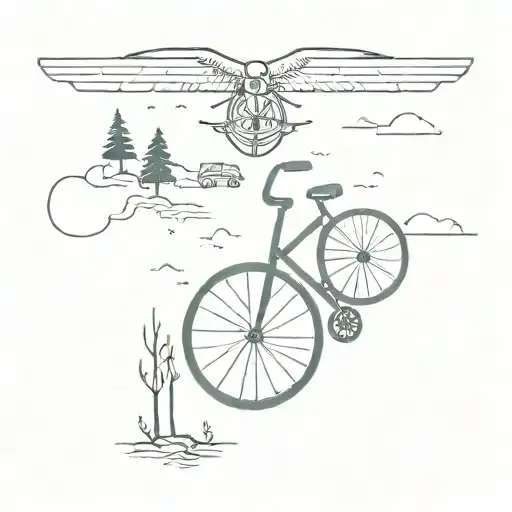 Bike Hike Aircraft Nature Walk Friendship October Libra Sky