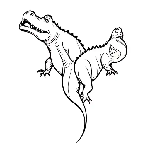 Crocodile And Gorilla