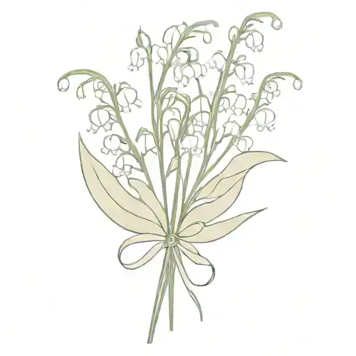 Lily Of The Valley Gladolious Daisy Bouquet Tied