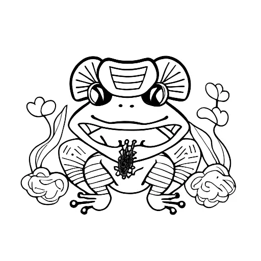 Frog Wearing Brimmer Hat